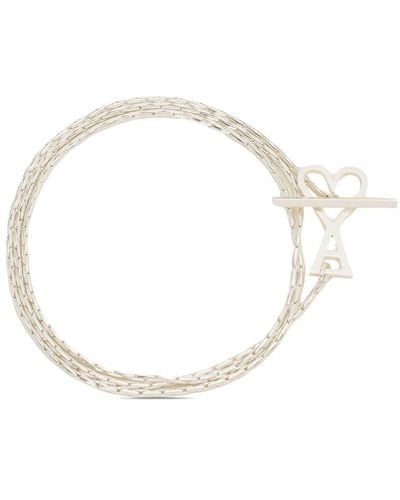 Ami Paris Ami De Coeur Chain Necklace - White