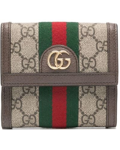 Gucci Ophidia Portemonnaie mit Klappe - Weiß