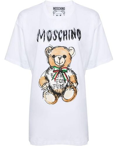 Moschino T-shirt con stampa Teddy Bear - Bianco