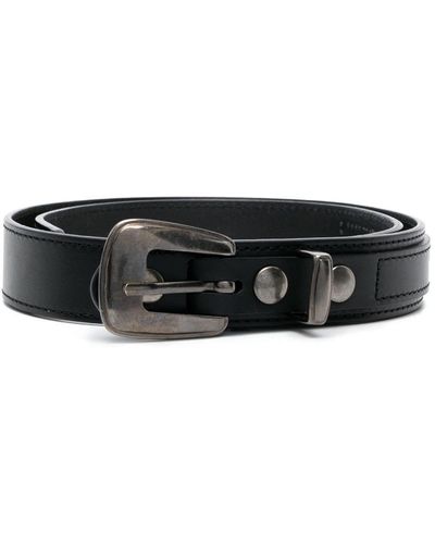 Lemaire Ardillon-buckle Leather Belt - Zwart