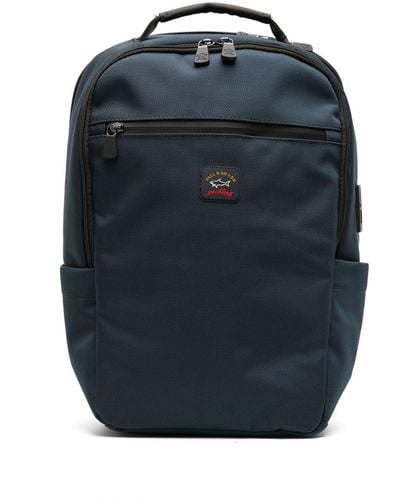 Paul & Shark Logo-patch Textured Backpack - Blue