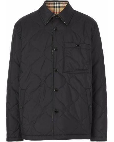 Burberry Reversible Vintage Check Thermoregulated Overshirt - Black