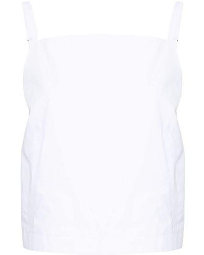 Sportmax Sleeveless Cotton Top - White