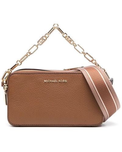 Michael Kors Small Leather Crossbody Bag - Brown