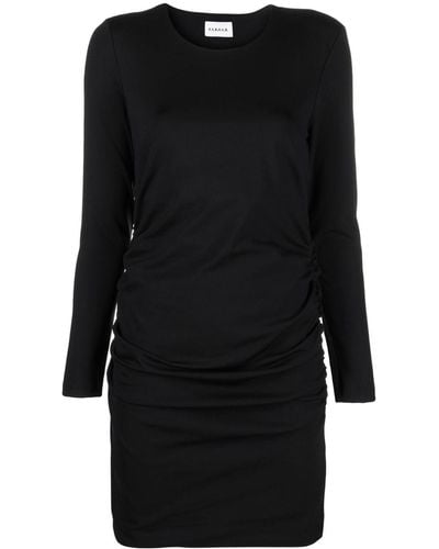 P.A.R.O.S.H. Ruched Long-sleeve Dress - Black
