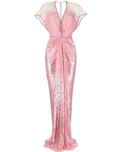Jenny Packham Stardust Sequin Gown - Pink