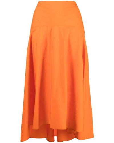 Fabiana Filippi Cotton Midi Skirt - Orange