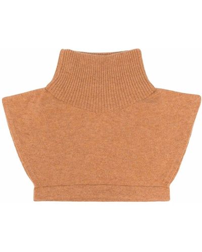 Barrie High Neck Cashmere Collar - White