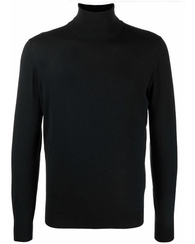 Dell'Oglio Roll-neck Merino Sweater - Black