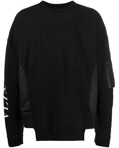 Valentino Garavani Logo-print Long-sleeve Sweatshirt - Black