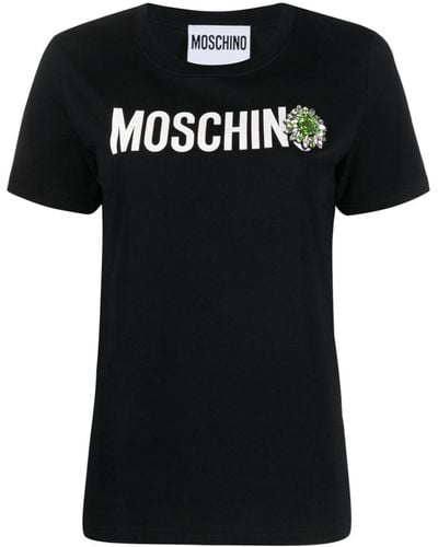 Moschino ブローチディテール Tシャツ - ブラック