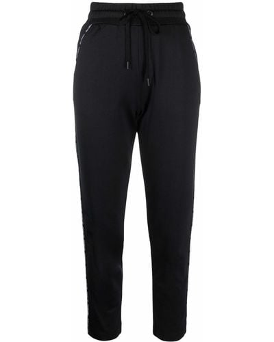 Love Moschino Pantalon de jogging à logo imprimé - Noir