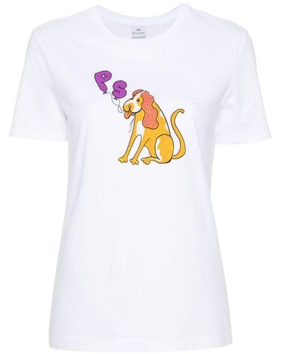 PS by Paul Smith Spaniel Cotton T-shirt - White