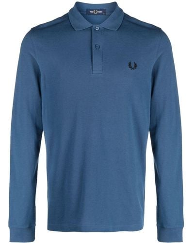 Fred Perry ロゴ ポロシャツ - ブルー