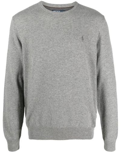 Polo Ralph Lauren Pull Polo Pony en maille - Gris