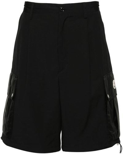 Moncler Appliqué-logo cargo shorts - Noir