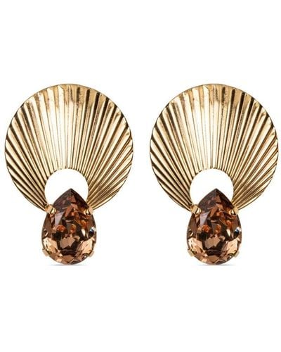 Jennifer Behr Luana Crystal-embellished Earrings - Metallic