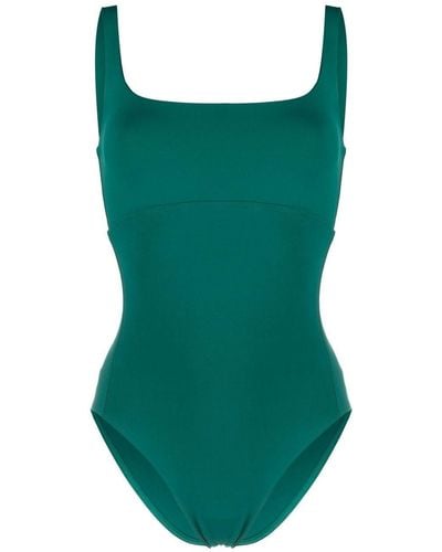 Eres Arnaque Square-neck Swimsuit - Green