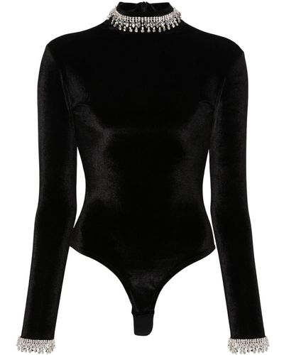 Atu Body Couture Crystal-embellished Bodysuit - Black