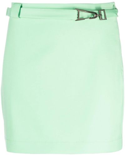 Patrizia Pepe Belted Straight Mini Skirt - Green