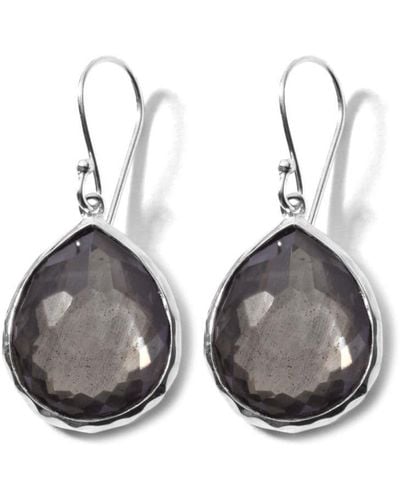 Ippolita Sterling Silver Rock Candy® Miniteardrop Pyrite Earrings - White