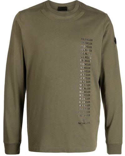 Moncler Sweatshirt mit Logo-Print - Grün