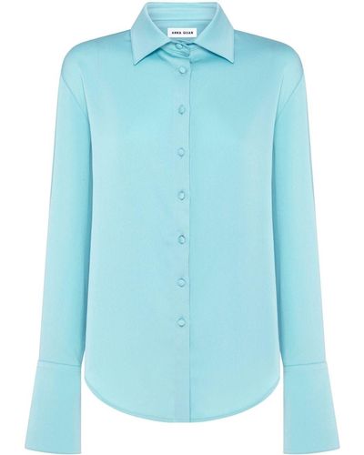 Anna Quan The Lana Button-down Shirt - Blue
