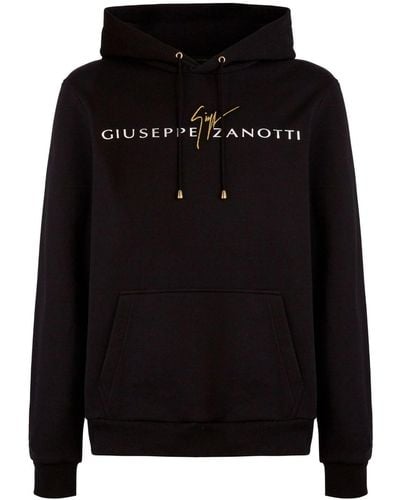 Giuseppe Zanotti Logo-print Cotton Hoodie - Black