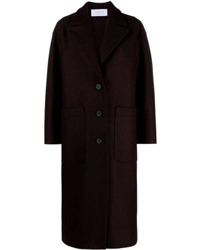 Harris Wharf London Greatcoat Mantel aus Schurwolle - Schwarz