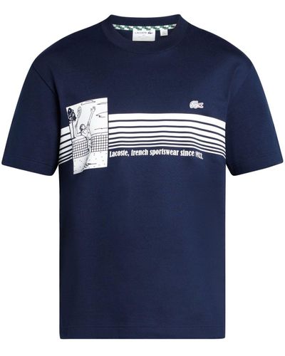 Lacoste Blue Cotton T-shirt
