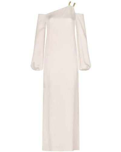 Silvia Tcherassi Ada Silk-blend Slip Dress - White