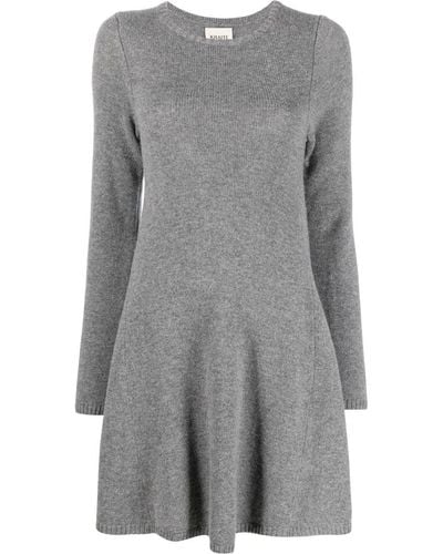 Khaite The Fleurine Cashmere Minidress - Grey