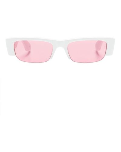 Alexander McQueen Graffiti slashed rectangle sunglasses - Rosa