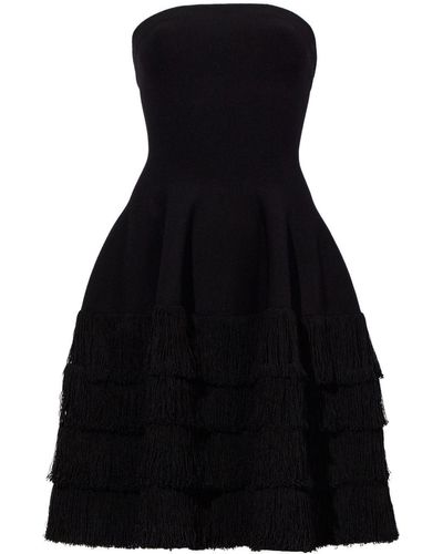 Proenza Schouler Fringe-detail Knitted Dress - Black