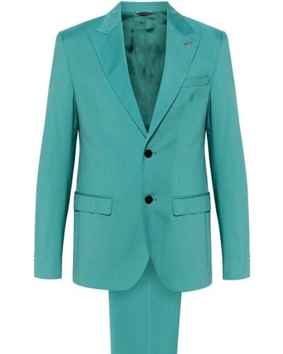 Manuel Ritz Single-breasted wool blend suit - Grün