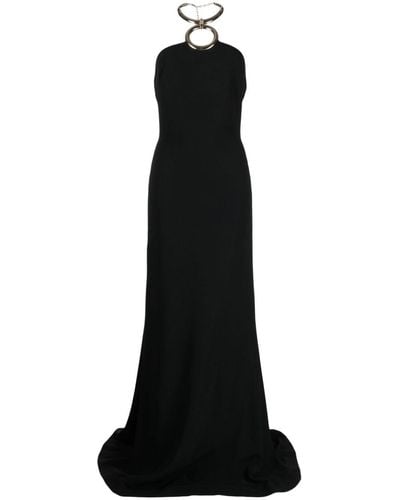 Elie Saab Vestido de fiesta con apliques - Negro