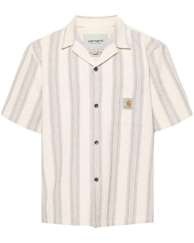 Carhartt Dodson Waffle-pattern Shirt - White