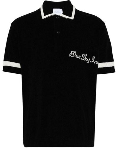 BLUE SKY INN Poloshirt Met Logo-jacquard - Zwart