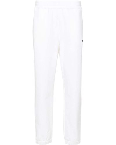 Zegna Pantalon de jogging en coton à logo lettre - Blanc