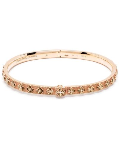 Shamballa Jewels Bracciale rigido SOS in oro rosa 18kt con diamanti - Bianco