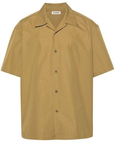 Jil Sander Short-sleeve Cotton Shirt - Green