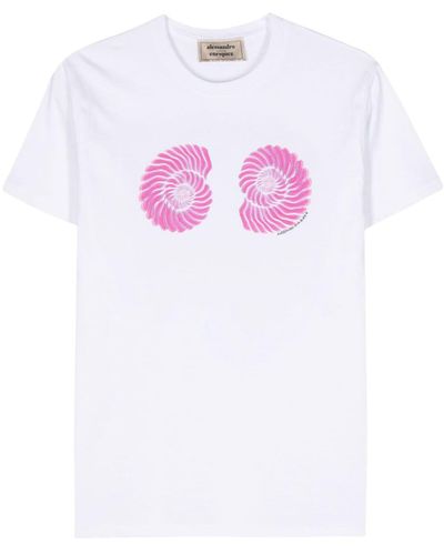 ALESSANDRO ENRIQUEZ Ammonite Cotton T-shirt - Pink