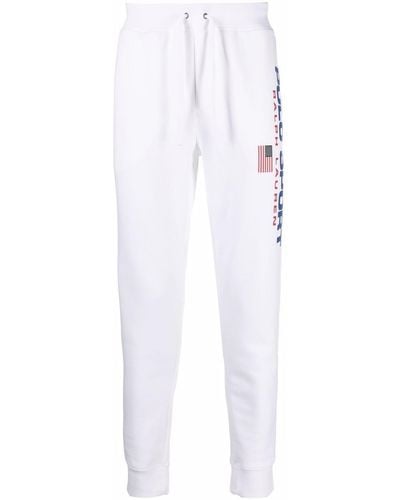 Polo Ralph Lauren Pantalon de jogging à logo imprimé - Blanc