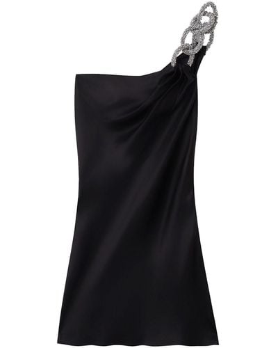 Stella McCartney Falabella-chain One-shoulder Minidress - Black