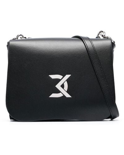 David Koma Logo Plaque Shoulder Bag - Black