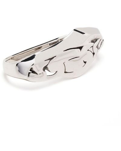 Alexander McQueen Asymmetric Oversized Ring - Metallic