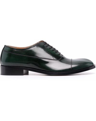 Maison Margiela Waxed Leather Oxford Shoes - Green