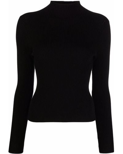 WANDERING Cut Out Ribbed Jumper - Black