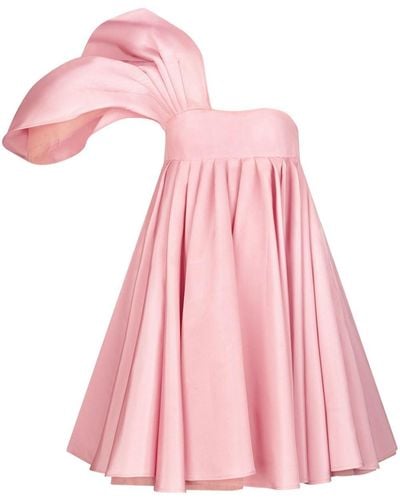 Nina Ricci Asymmetric Flared Minidress - Pink