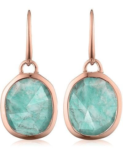 Monica Vinader Siren Wire Amazonite Earrings - Metallic